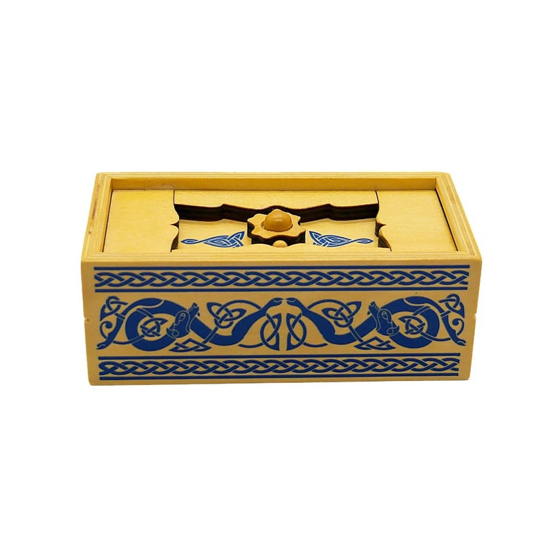 Project Genius Viking Sea Chest Classic Wooden Brainteaser Puzzle Box  Gift for Kids 8+  Teens  and Adults - Secret Hidden Compartment for Gift Cards  Cash  and Valuables- True Genius Norse Trick Box - Image 2